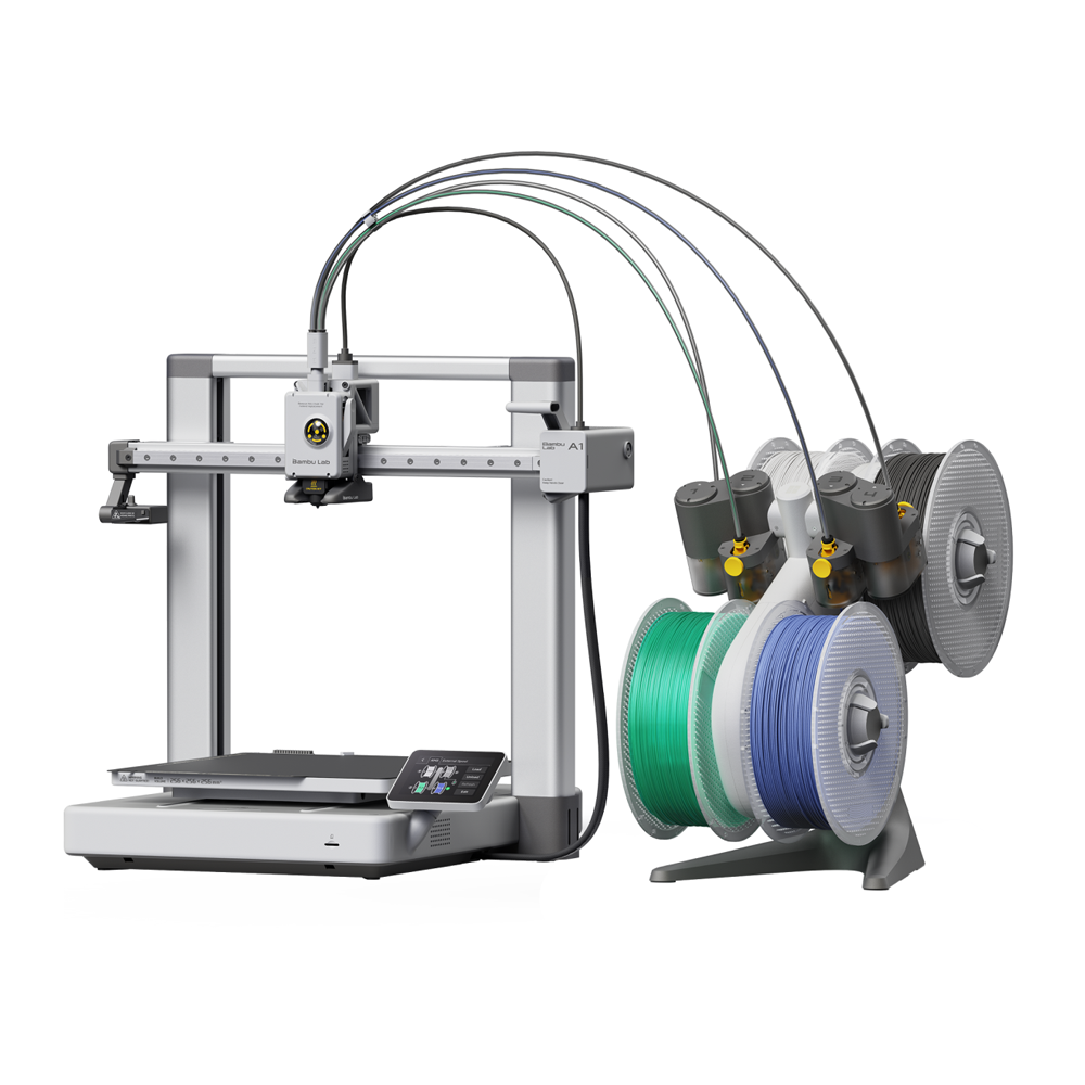 3D printeris Bambu Lab A1 combo - mazākais, ātrākais un lētakais 3D printeris Bambu Lab sortimentā. Teicams visu līmeņu lietotājiem.