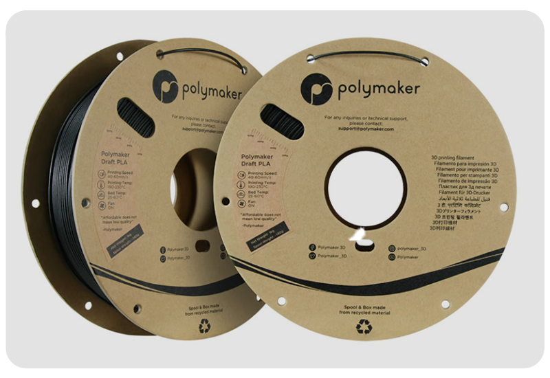 Draft PLA ir otrreizēji pārstrādāts PLA lielapjoma iepakojums ar 10 spolēm augstas kvalitātes izejmateriāla, kas piedāvā nepārspējamu izdevīgumu. Ideāli piemērots ikdienas lietošanai, šis izejmateriāl ļauj viegli radīt prototipus.