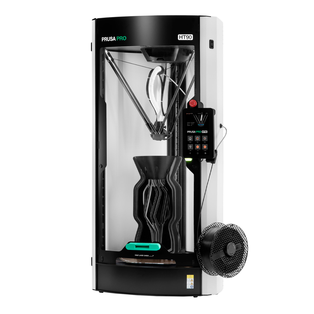 Prusa HT90 lielizmēra 3D printeris industriālai un mājas lietošanai, lai drukātu izmērā līdz 400mm. Viena sprausla, augsta precizitāte.