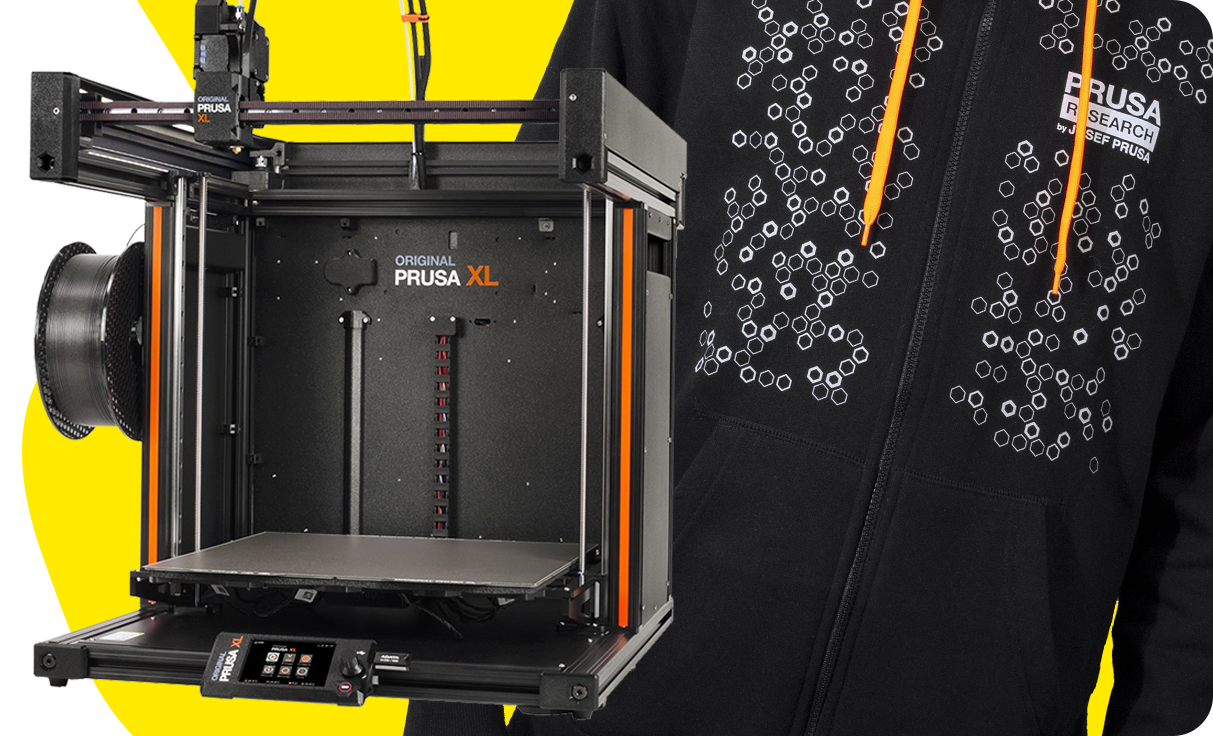 Tomega Prusa mēnesis. Veic Prusa 3D printera pirkumu un saņem dāvanā oriģinālo Prusa jaku.